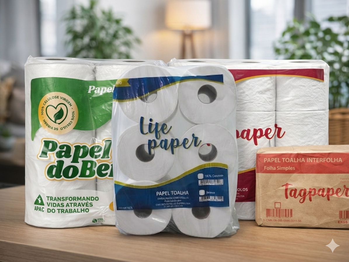 Papel higiênico e toalha